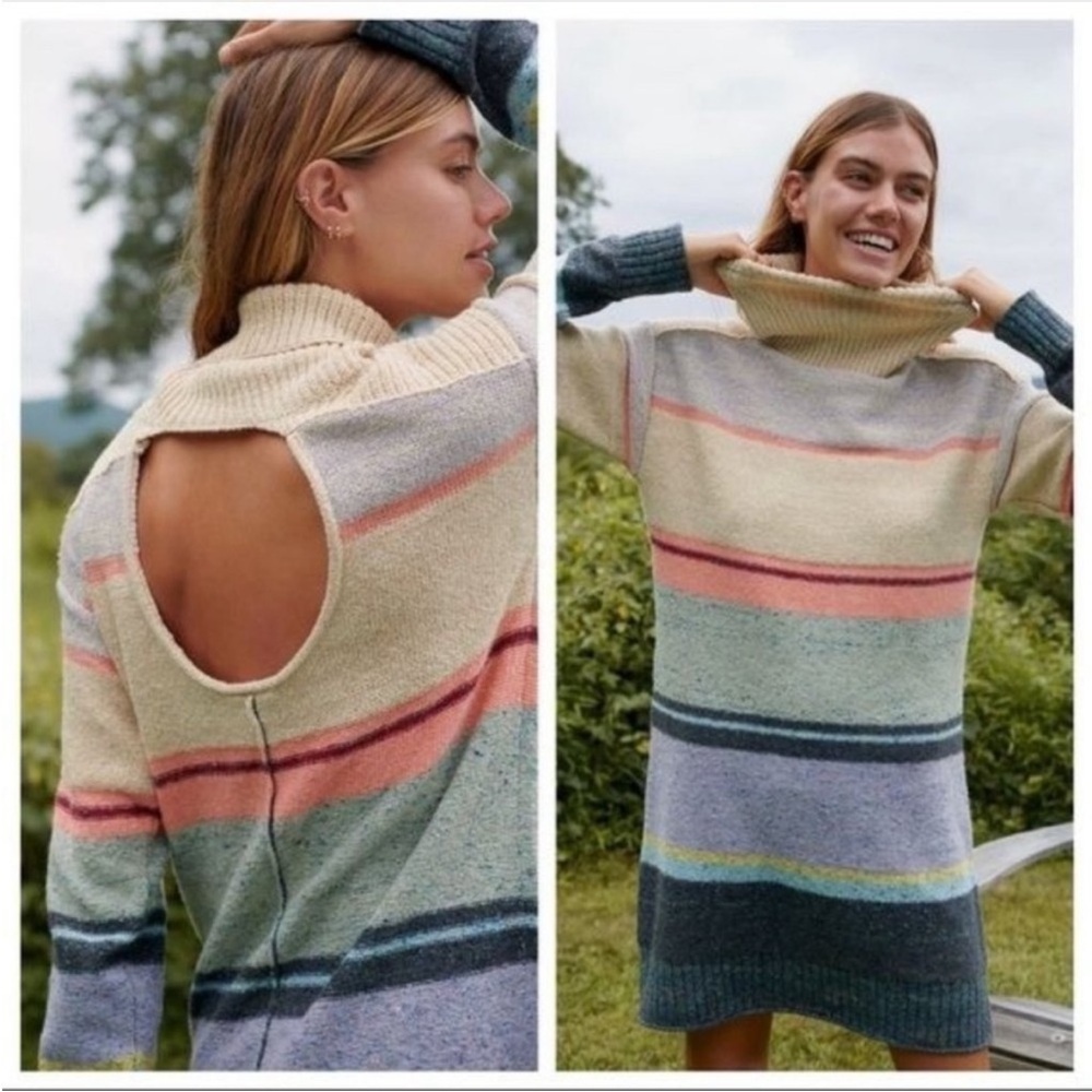 Daily Practice by Anthropologie The Keep It Cool Color Block Knit Dress, Size XS